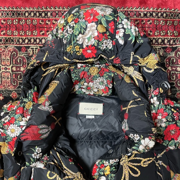 Gucci Padded Puffer Flower Coat - Picture 4 of 16